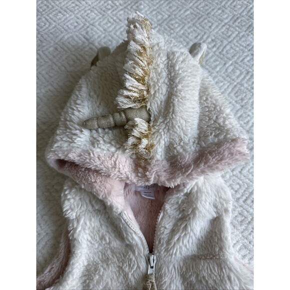 Mud Pie Ivory Unicorn Vest Sz 2T-3T - Picture 3 of 7